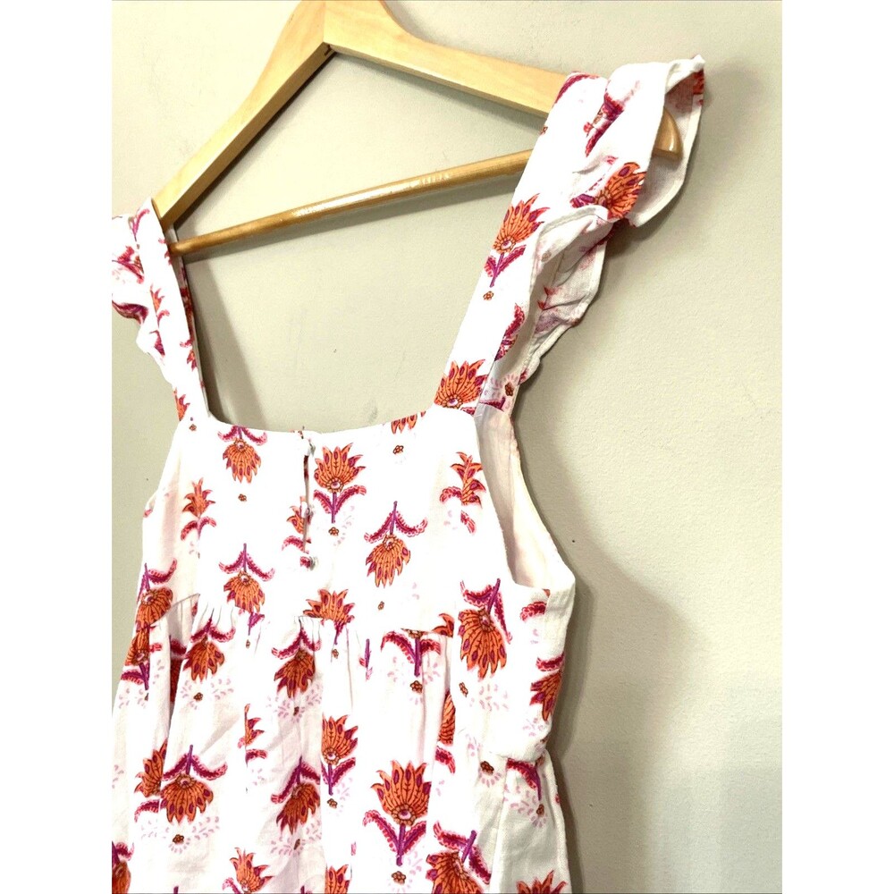 J Crew 100% Linen Dress Coral Size Medium